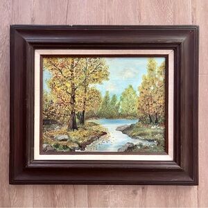 A. C. Martens 10/79 Signed Painting Oil On Canvas‎ Landscape Framed 22"×26.5"